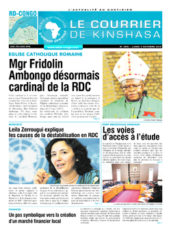 Les Dépêches de Brazzaville : Édition brazzaville du 07 octobre 2019
