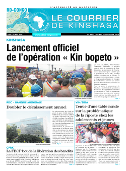 Les Dépêches de Brazzaville : Édition brazzaville du 21 octobre 2019