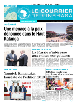 Les Dépêches de Brazzaville : Édition brazzaville du 25 octobre 2019