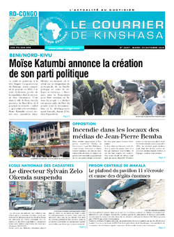 Les Dépêches de Brazzaville : Édition brazzaville du 29 octobre 2019