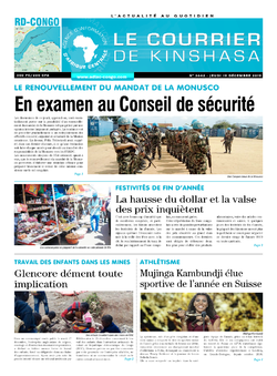 Les Dépêches de Brazzaville : Édition brazzaville du 19 décembre 2019