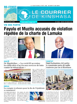 Les Dépêches de Brazzaville : Édition brazzaville du 25 mars 2021
