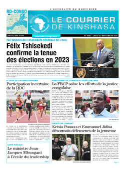 Les Dépêches de Brazzaville : Édition brazzaville du 23 septembre 2021