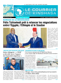 Les Dépêches de Brazzaville : Édition brazzaville du 28 septembre 2021
