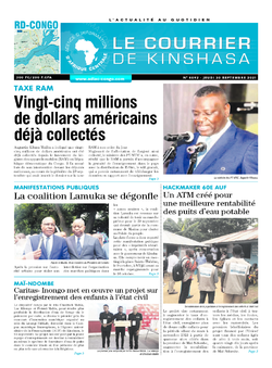 Les Dépêches de Brazzaville : Édition brazzaville du 30 septembre 2021