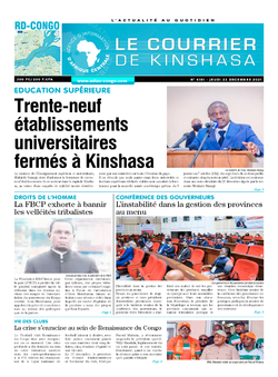 Les Dépêches de Brazzaville : Édition brazzaville du 23 décembre 2021