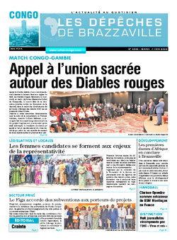 Les Dépêches de Brazzaville : Édition brazzaville du 08 juin 2022