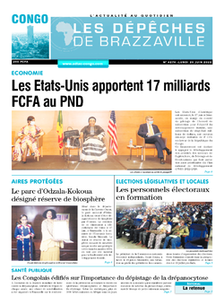 Les Dépêches de Brazzaville : Édition brazzaville du 20 juin 2022