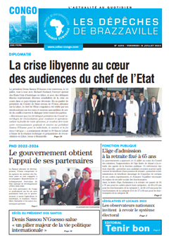 Les Dépêches de Brazzaville : Édition brazzaville du 15 juillet 2022