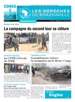 Les Dépêches de Brazzaville : Édition brazzaville du 29 juillet 2022