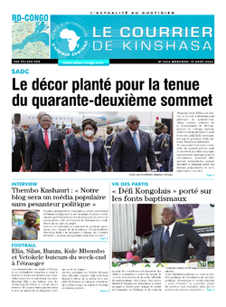 Les Dépêches de Brazzaville : Édition brazzaville du 17 août 2022