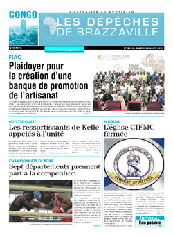 Les Dépêches de Brazzaville : Édition brazzaville du 23 août 2022