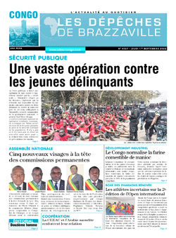 Les Dépêches de Brazzaville : Édition brazzaville du 01 septembre 2022