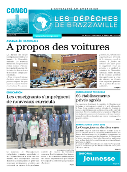 Les Dépêches de Brazzaville : Édition brazzaville du 02 septembre 2022