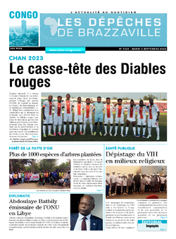 Les Dépêches de Brazzaville : Édition brazzaville du 06 septembre 2022