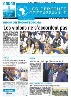 Les Dépêches de Brazzaville : Édition brazzaville du 13 septembre 2022