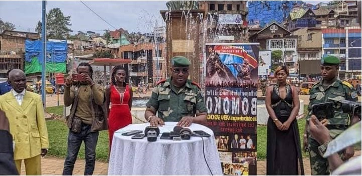 1 : Le général adjoint Ilunga Jacques appuyant le lancement du tournage/ DR
