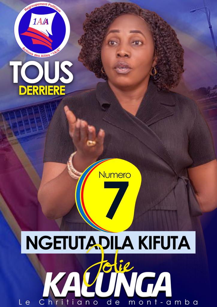 Mama Kalunga candidate numéro 7 de la circonscription du Mont-Amba /DR