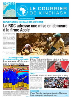 Les Dépêches de Brazzaville : Édition brazzaville du 02 mai 2024