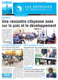 Les Dépêches de Brazzaville : Édition brazzaville du 28 mars 2025