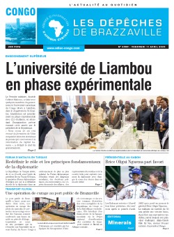 Les Dépêches de Brazzaville : Édition brazzaville du 11 avril 2025