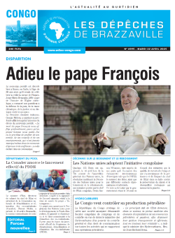 Les Dépêches de Brazzaville : Édition brazzaville du 22 avril 2025