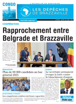 Les Dépêches de Brazzaville : Édition brazzaville du 24 avril 2025