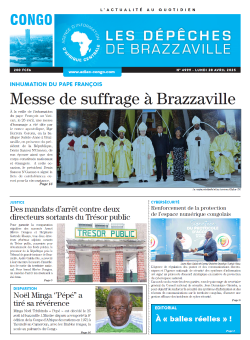 Les Dépêches de Brazzaville : Édition brazzaville du 28 avril 2025