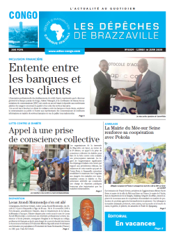 Les Dépêches de Brazzaville : Édition brazzaville du 16 juin 2025