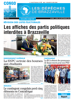 Les Dépêches de Brazzaville : Édition brazzaville du 18 septembre 2025 Les Dépêches de Brazzaville : Édition brazzaville du 18 septembre 2025