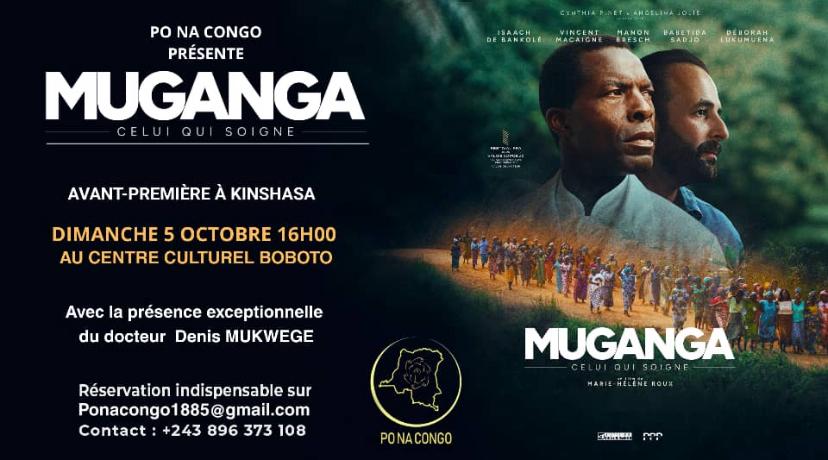 Photo  : Avant-première de « Muganga » à Kinshasa en présence du Dr Denis Mukwege/ DR