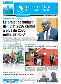 Les Dépêches de Brazzaville : Édition brazzaville du 31 octobre 2025