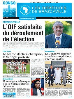 Les Dépêches de Brazzaville : Édition brazzaville du 20 mars 2026
