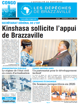 Les Dépêches de Brazzaville : Édition brazzaville du 02 avril 2026