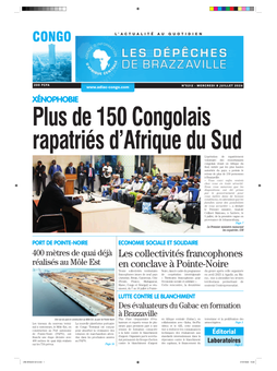 Les Dépêches de Brazzaville : Édition brazzaville du 08 juillet 2026