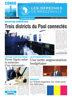 Les Dépêches de Brazzaville : Édition brazzaville du 17 juillet 2026