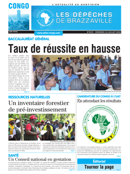 Les Dépêches de Brazzaville : Édition brazzaville du 24 juillet 2026
