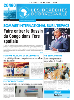 Les Dépêches de Brazzaville : Édition brazzaville du 11 septembre 2026