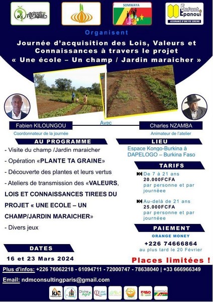 Affiche Investir en Afrique causeries-débats, mars 2024