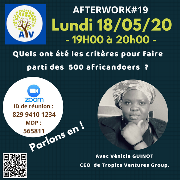 Visuel 19ème Afterwork African Valley avec Vénicia Guinot
