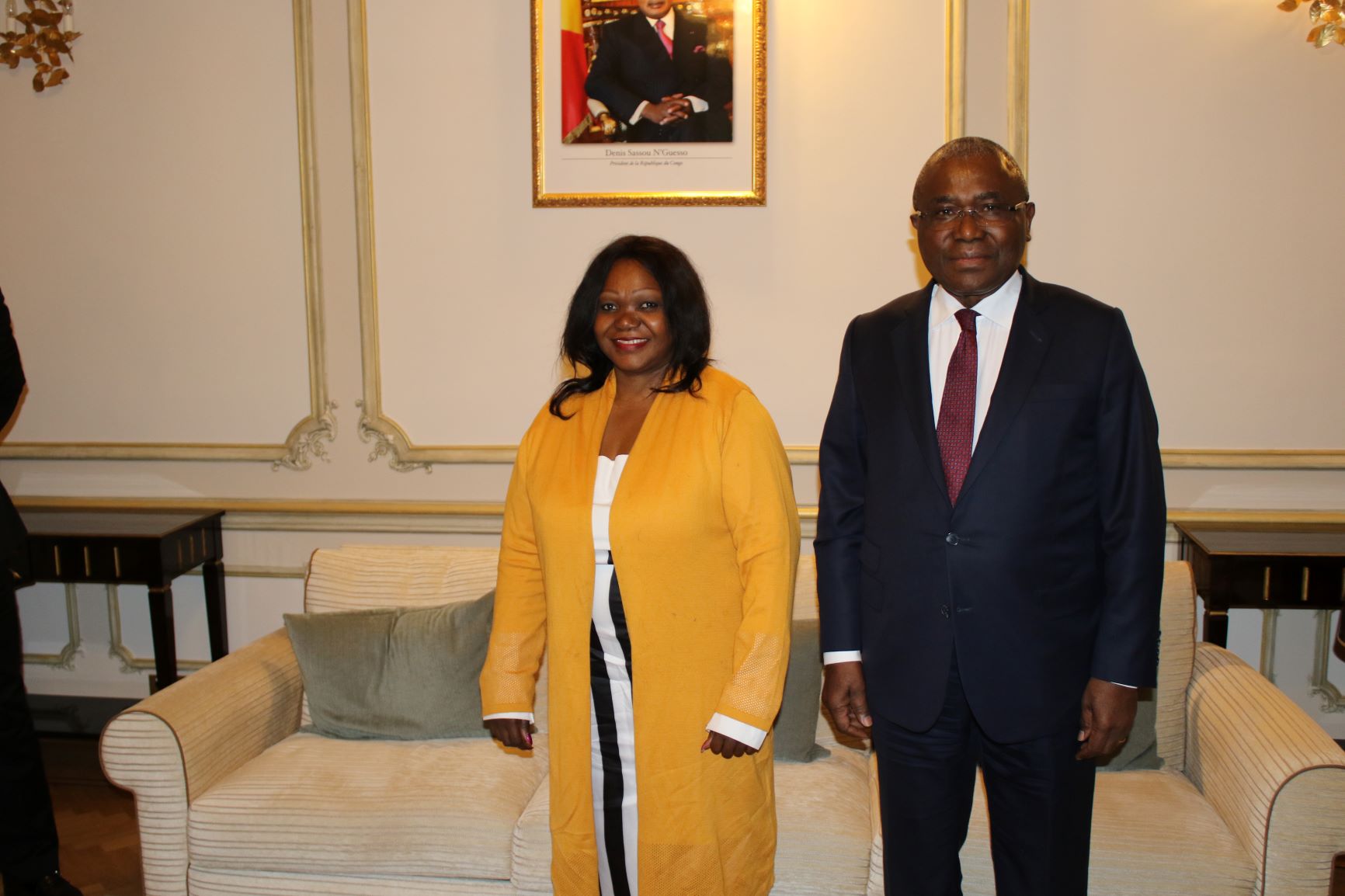 Léon Raphaël Mokoko, ambassadeur du Congo en Belgique lors de la réception d'Agnès Ounounou le 12 novembre à Bruxelles
