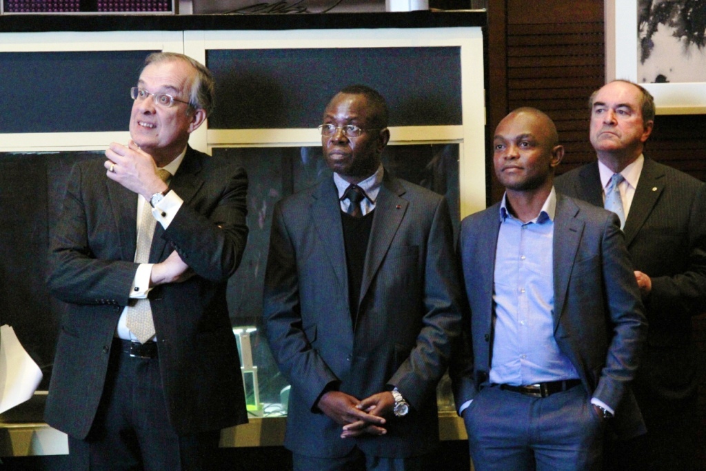 Baudoin Mouanda en Chine aux côtés des ambassadeurs du Congo, du Canada et de France