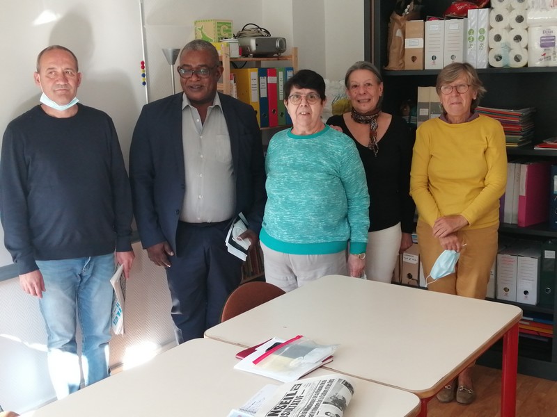 Photo de groupe à l'issue de la séance de travail du mercredi 29 septembre 2021 entre AFL Melun et CCSC-ONG 