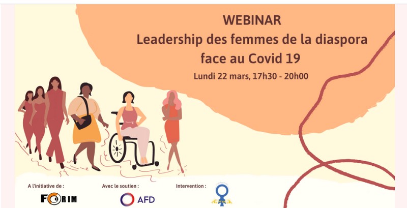 Visuel de la visioconférence Leadership des femmes de la diaspora face au Covid-19