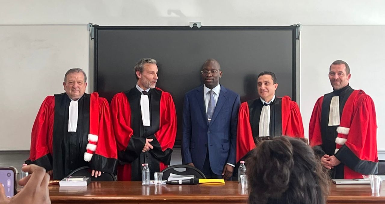 Dr Herman Boumakany au milieu du jury, Université Paris 2 Panthéon-Assas, jeudi 20 mars 2026