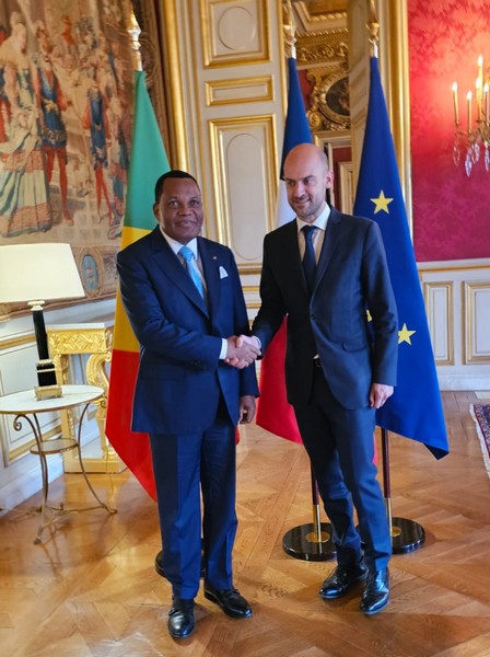 Le ministre Jean-Claude Gakosso au Quai D'Orsay reçu par son homologue français Jean-Noël Barrot, Paris 19 avril 2025
