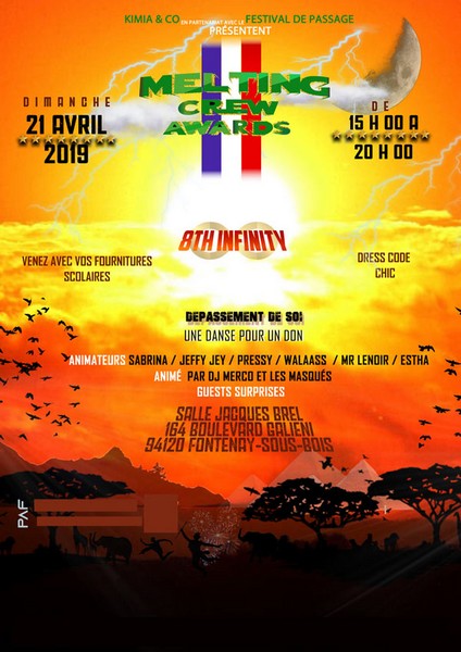 Visuel Melting Crew 2019 de l'association Kimia & Co à Fontenay-sous-bois en France