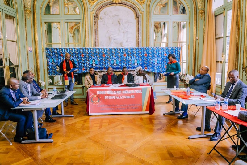 PCT-Europe, présidium du séminaire du samedi 21 octobre 2023 à Paris, Salle Verte de l'ambassade du Congo en France