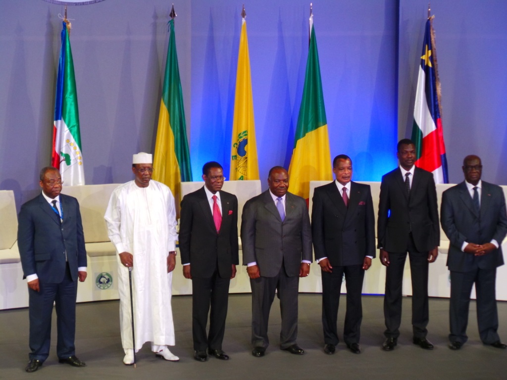 Photo de famille des chefs d'État et représenatnt d'États de la Cémac à Libreville