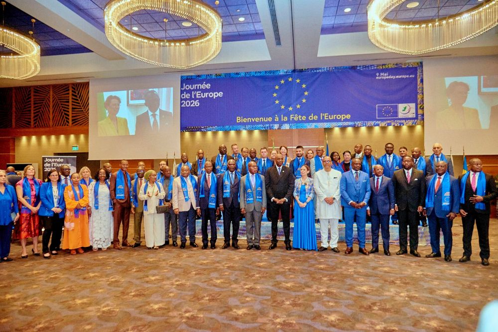 Photo de famille lors de la Journée de l'Europe 2026 à Brazzaville